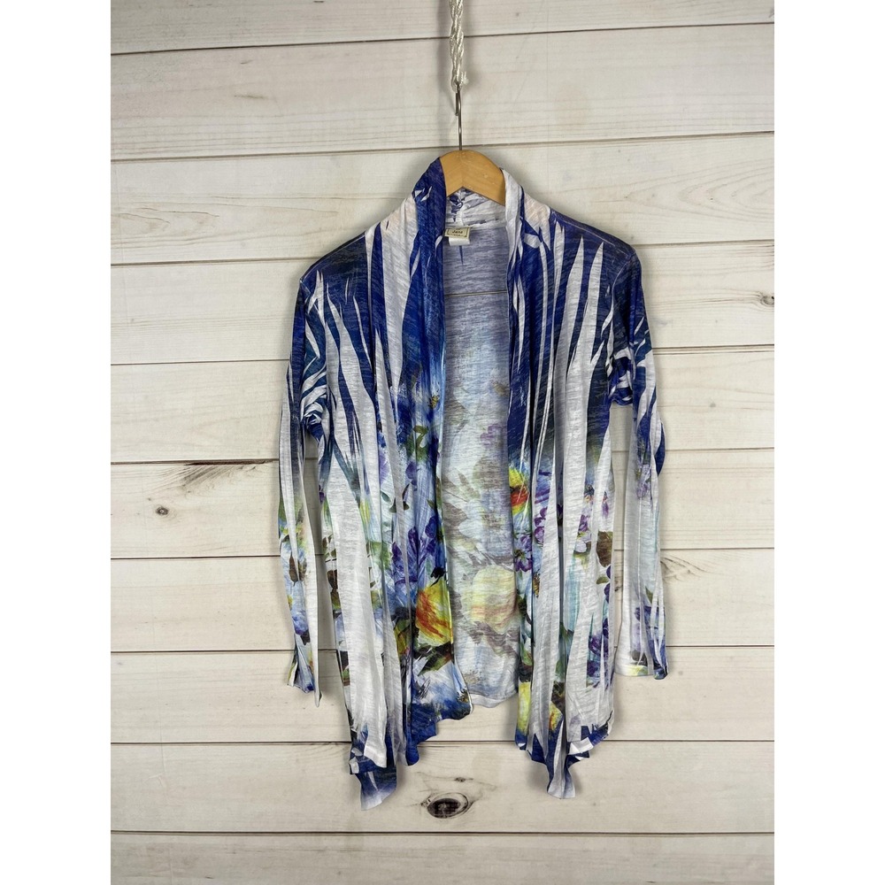 Floral Blue and White Women's Blouse